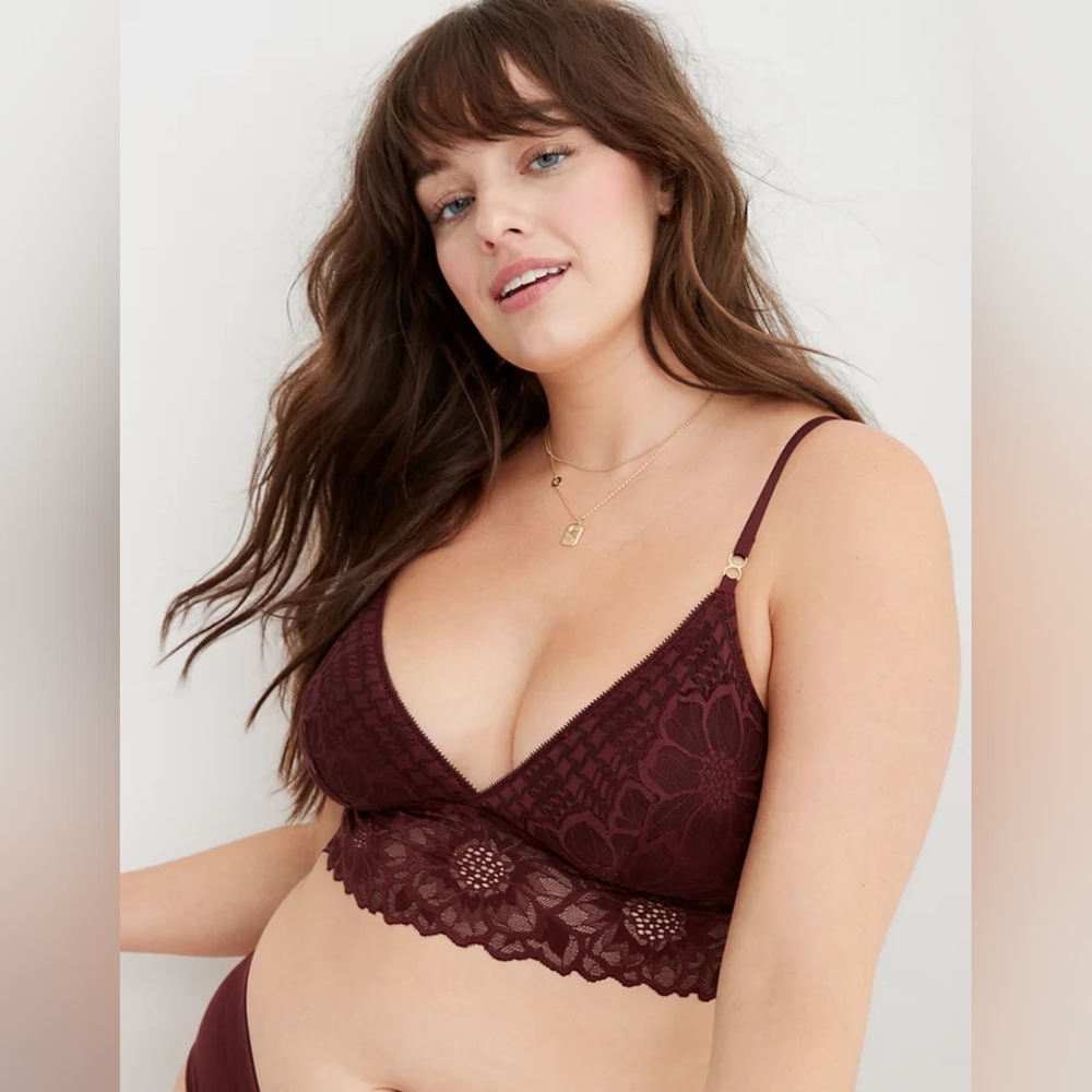 New Aerie Snow Angel Lace Bralette